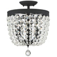 Load image into Gallery viewer, Crystorama - 783-BF-CL-SAQ - Three Light Semi Flush Mount - Archer - Black Forged