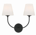 Load image into Gallery viewer, Crystorama - 2442-OP-BF - Two Light Wall Sconce - Sylvan - Black Forged