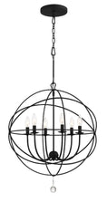 Load image into Gallery viewer, Crystorama - 9228-BK - Six Light Chandelier - Solaris - Black