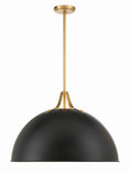 Load image into Gallery viewer, Crystorama - SOT-18017-MK-GA - Three Light Pendant - Soto - Matte Black / Antique Gold