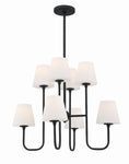 Load image into Gallery viewer, Crystorama - KEE-A3008-BF - Eight Light Chandelier - Keenan - Black Forged