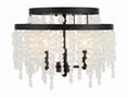 Load image into Gallery viewer, Crystorama - POP-A5073-MK-FR - Three Light Semi Flush Mount - Poppy - Matte Black