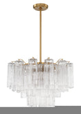 Load image into Gallery viewer, Crystorama - ADD-308-AG-CL - Nine Light Chandelier - Addis - Aged Brass