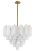 Load image into Gallery viewer, Crystorama - ADD-312-AG-WH - 12 Light Chandelier - Addis - Aged Brass
