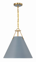 Load image into Gallery viewer, Crystorama - XAV-B8305-VG-BL - Three Light Pendant - Xavier - Vibrant Gold / Blue