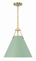 Load image into Gallery viewer, Crystorama - XAV-B8305-VG-GR - Three Light Pendant - Xavier - Vibrant Gold / Green