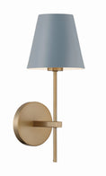 Load image into Gallery viewer, Crystorama - XAV-B8321-VG-BL - One Light Wall Sconce - Xavier - Vibrant Gold / Blue