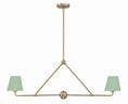 Load image into Gallery viewer, Crystorama - XAV-B9302-VG-GR - Two Light Chandelier - Xavier - Vibrant Gold / Green