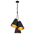 Load image into Gallery viewer, Crystorama - 8684-MK-GA - Three Light Pendant - Alston - Matte Black / Antique Gold