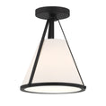 Load image into Gallery viewer, Crystorama - FUL-900-BK_CEILING - One Light Semi Flush Mount - Fulton - Black