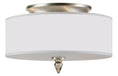 Load image into Gallery viewer, Crystorama - 9503-SN - Three Light Flush Mount - Luxo - Satin Nickel