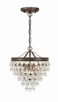Load image into Gallery viewer, Crystorama - 130-VZ - Three Light Mini Chandelier - Calypso - Vibrant Bronze
