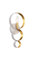 Load image into Gallery viewer, Crystorama - 581-MT-GA - One Light Wall Sconce - Luna - Matte White / Antique Gold