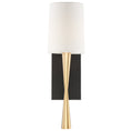 Load image into Gallery viewer, Crystorama - TRE-221-AG-BF - One Light Wall Sconce - Trenton - Aged Brass / Black Forged