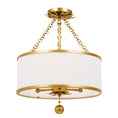 Load image into Gallery viewer, Crystorama - 513-GA_CEILING - Three Light Semi Flush Mount - Broche - Antique Gold