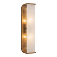 Load image into Gallery viewer, Abbott 19-in Vintage Brass/Alabaster 2 Lights Wall/Vanity by Alora Lighting | WV327019VBAR | Alora Lighting