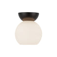 Load image into Gallery viewer, Arcadia Semi-Flush in Black/Opal Glass Finish | Kuzco Lighting