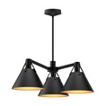 Load image into Gallery viewer, Archer 25-in Matte Black 3 Lights Chandelier by Alora Lighting | CH584525MB | Alora Lighting