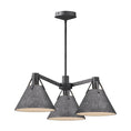 Load image into Gallery viewer, Archer 25-in Steel Shade 3 Lights Chandelier by Alora Lighting | CH584525SL | Alora Lighting