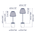 Load image into Gallery viewer, Atticus Outdoor LED Bollard Lamp diagram