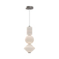 Load image into Gallery viewer, Bijou 8-in Brushed Nickel/Opal Matte Glass LED Pendant by Alora Lighting | PD530341BNOP-UNV | Alora Lighting