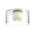 Load image into Gallery viewer, Birch LED Flush Mount in Black/Clear Finish | Kuzco Lighting