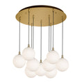 Load image into Gallery viewer, Bolla Pendant in Brushed Gold/Opal Glass Finish | Kuzco Lighting