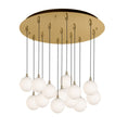 Load image into Gallery viewer, Bolla Pendant in Brushed Gold/Opal Glass Finish | Kuzco Lighting