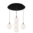 Load image into Gallery viewer, Bolla Pendant in Black/Opal Glass Finish | Kuzco Lighting