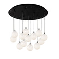 Load image into Gallery viewer, Bolla Pendant in Black/Opal Glass Finish | Kuzco Lighting