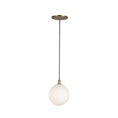 Load image into Gallery viewer, Bolla LED Pendant in Brushed Gold/Opal Glass Finish | Kuzco Lighting