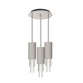 Load image into Gallery viewer, Bordeaux 12-in Brushed Nickel/Clear Ribbed Glass 3-Light Multi Pendant by Alora Lighting | MP502204BNCR-03 | Alora Lighting