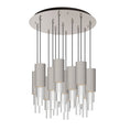 Load image into Gallery viewer, Bordeaux 24-in Brushed Nicket/Clear Ribbed Glass 13-Light Multi Pendant by Alora Lighting | MP502204BNCR-13 | Alora Lighting