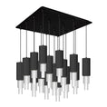 Load image into Gallery viewer, Bordeaux 20-in Matte Black/Clear Ribbed Glass 16-Light Multi Pendant by Alora Lighting | MP502204MBCR-16 | Alora Lighting