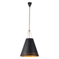 Load image into Gallery viewer, Brickell 20-in Matte Black/Hazelnut Leather 3 Lights Pendant by Alora Lighting | PD342020MBHL | Alora Lighting