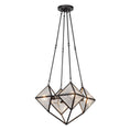 Load image into Gallery viewer, Cairo 21-in Ribbed Glass/Urban Bronze 4 Lights Chandelier by Alora Lighting | CH332421UBCR | Alora Lighting