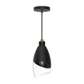 Load image into Gallery viewer, Capri 5-in Clear Glass/Matte Black 1 Light Pendant by Alora Lighting | PD587105MBCL | Alora Lighting