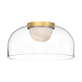 Load image into Gallery viewer, Cedar LED Flush Mount in Brushed Gold/Clear Finish | Kuzco Lighting
