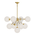 Load image into Gallery viewer, Celia 31-in Brushed Gold/Opal Glass 9 Lights Chandelier by Alora Lighting | CH415331BGOP | Alora Lighting