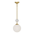 Load image into Gallery viewer, Celia 8-in Brushed Gold/Opal Glass 1 Light Pendant by Alora Lighting | PD415308BGOP | Alora Lighting