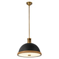 Load image into Gallery viewer, Doral 16-in Matte Black/Vintage Brass 2 Lights Pendant by Alora Lighting | PD331016MBVB | Alora Lighting