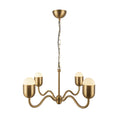 Load image into Gallery viewer, Effie 27-in Brushed Gold/Opal Glass Socket Chandelier by Alora Lighting | CH558427BGOP | Alora Lighting