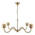 Load image into Gallery viewer, Effie 39-in Brushed Gold/Opal Glass Socket Chandelier by Alora Lighting | CH558439BGOP | Alora Lighting