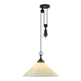 Load image into Gallery viewer, Ellen 20-in Matte Black/White Linen Socket Pendant by Alora Lighting | PD447120MBWL | Alora Lighting