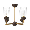 Load image into Gallery viewer, Emil 25-in Aged Gold/Walnut 4 Lights Chandelier by Alora Lighting | CH542324AGWT | Alora Lighting