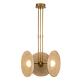 Load image into Gallery viewer, Harbour 18-in Vintage Brass/Woven LED Pendant by Alora Lighting | PD350318VBWO | Alora Lighting
