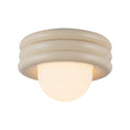 Load image into Gallery viewer, Harvey 12-in Pearl White Socket Semi-Flush Mount by Alora Lighting | SF426012PW | Alora Lighting