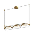 Load image into Gallery viewer, Hilo LED Linear Pendant in Brushed Gold Finish | Kuzco Lighting