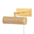 Load image into Gallery viewer, Holly Picture Light by Mitzi in Aged Brass/Grasscloth Finish