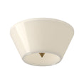 Load image into Gallery viewer, Holt LED Flush Mount in Brushed Gold/Glossy Opal Glass Finish | Kuzco Lighting